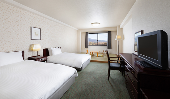 Classic Twin (Japanese-Western Style Room) Mountain View