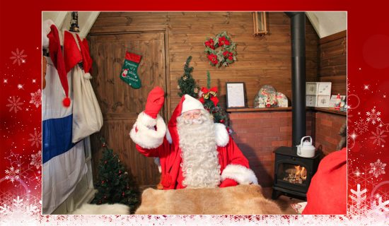 Image of visiting Santa Claus at Finnish Forests and Hotels