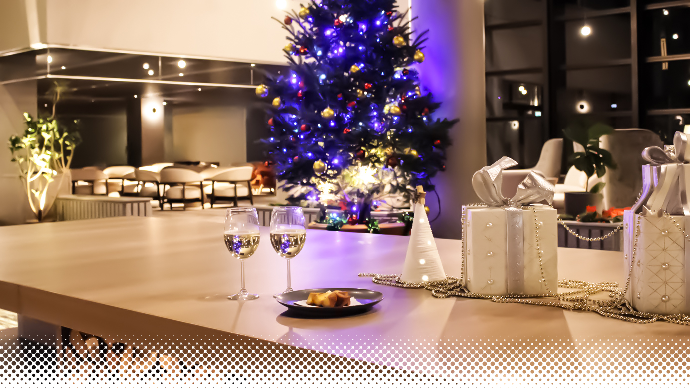クリスマス装飾が施されたロビーのイメージ